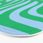 Wavy Zebra Green Bath Mat Gallery Image 3