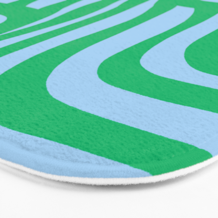Wavy Zebra Green Bath Mat Gallery Image 3