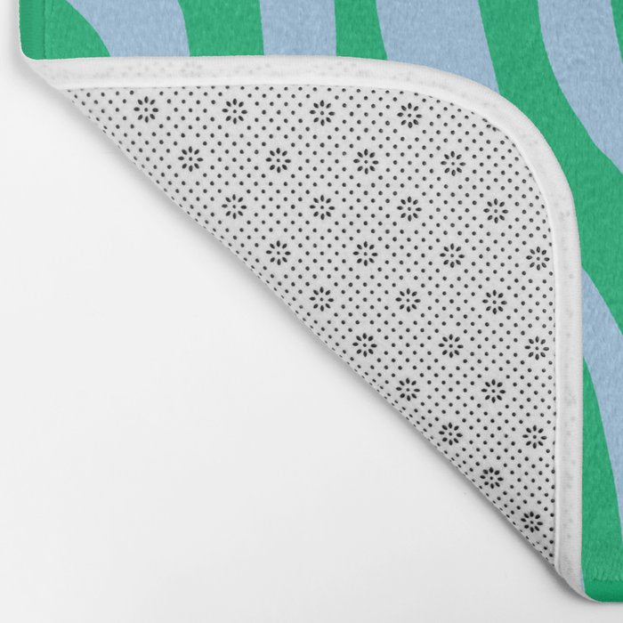 Wavy Zebra Green Bath Mat Gallery Image 2