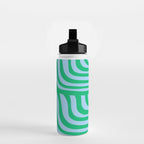 Wavy Zebra Green Water Bottle Gallery Image 2