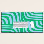 Wavy Zebra Green Desk Mat Gallery Image 1