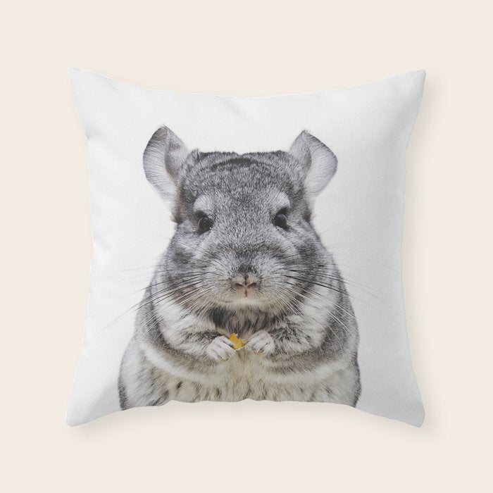 Chinchilla Throw Pillow