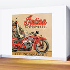 Classic Indian Roadmaster Biker Motorcycle Vintage Advertisement Poster Wall Mural Gallery Image 2
