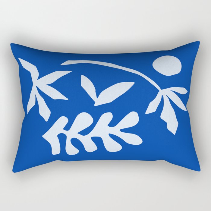 Chathams Blue Collage: Paper Cutouts Matisse Edition  Rectangular Pillow Gallery Image 1