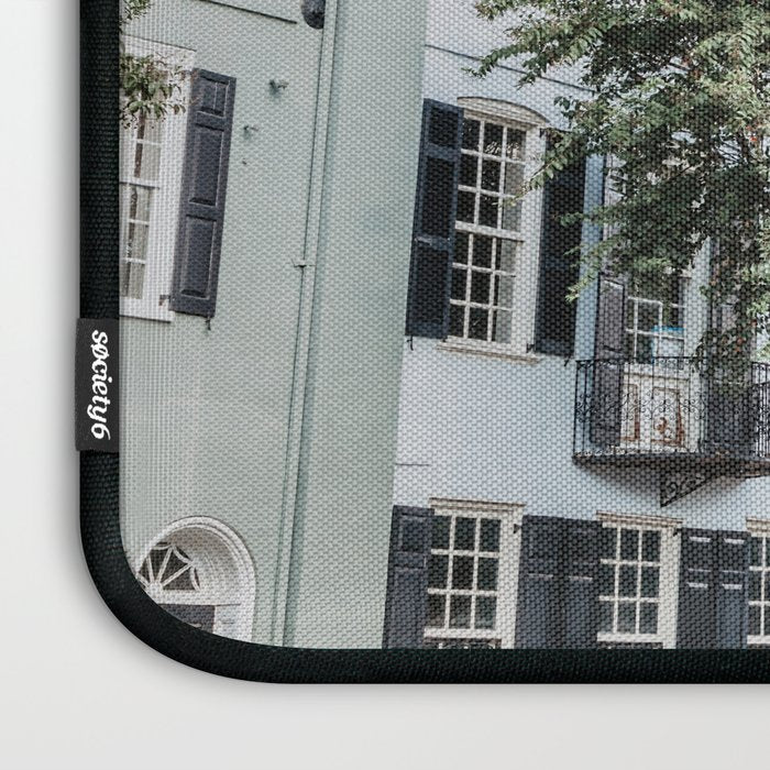 Rainbow Row No. 1 Colorful Charleston Photography Laptop Sleeve Gallery Image 3