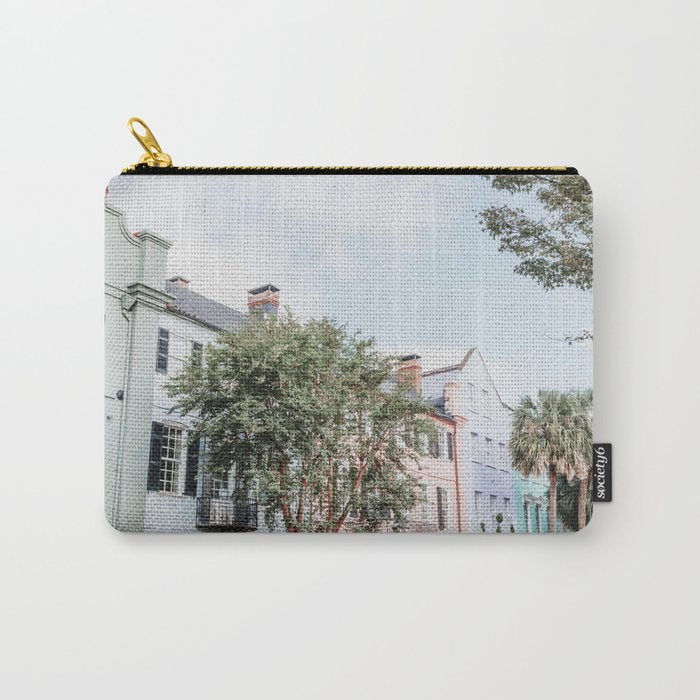 Rainbow Row No. 1 Colorful Charleston Photography Carry All Pouch Gallery Image 1