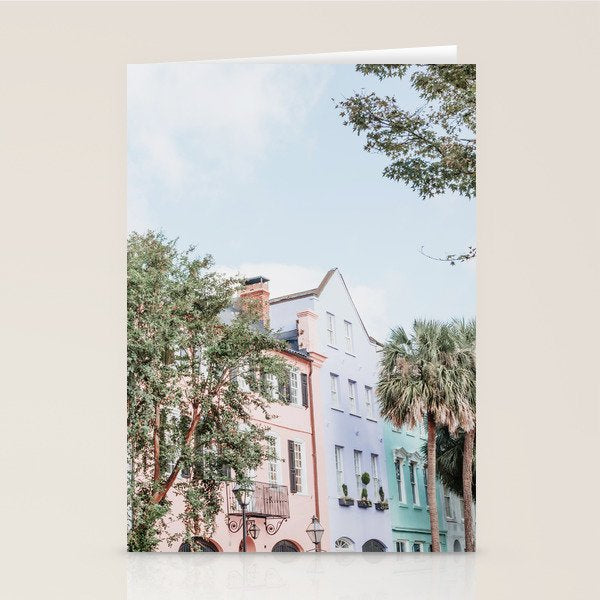 Rainbow Row No. 1 Colorful Charleston Photography Stationery Card Gallery Image 2