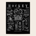 Ice Hockey Player Winter Sport Vintage Patent Print Poster Gallery Image 4