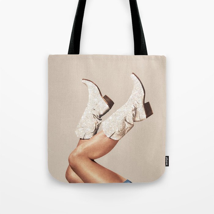 These Boots - Neutral Glitter II / Beige Tote Bag Gallery Image 1