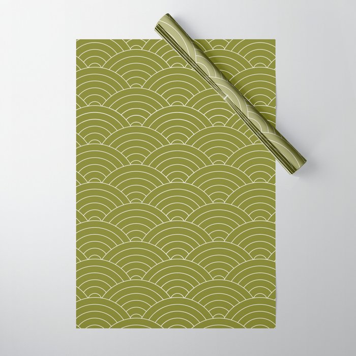 Waves (Matcha) Wrapping Paper Gallery Image 1