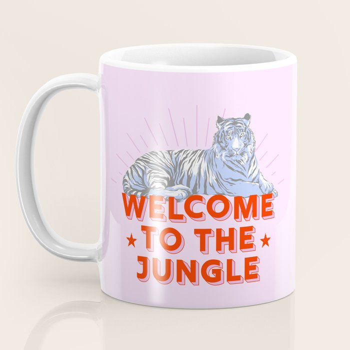 welcome to the jungle - retro tiger Coffee Mug Gallery Image 3