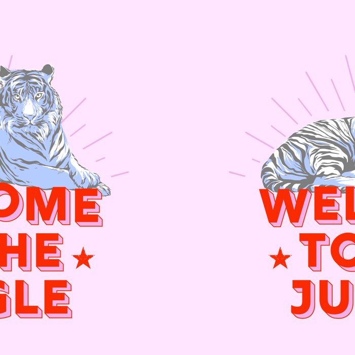 welcome to the jungle - retro tiger Coffee Mug Gallery Image 2
