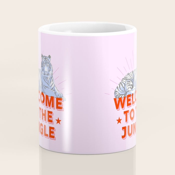 welcome to the jungle - retro tiger Coffee Mug Gallery Image 4