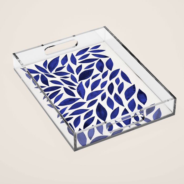 Diamond Leaves â Navy Acrylic Tray Gallery Image 1