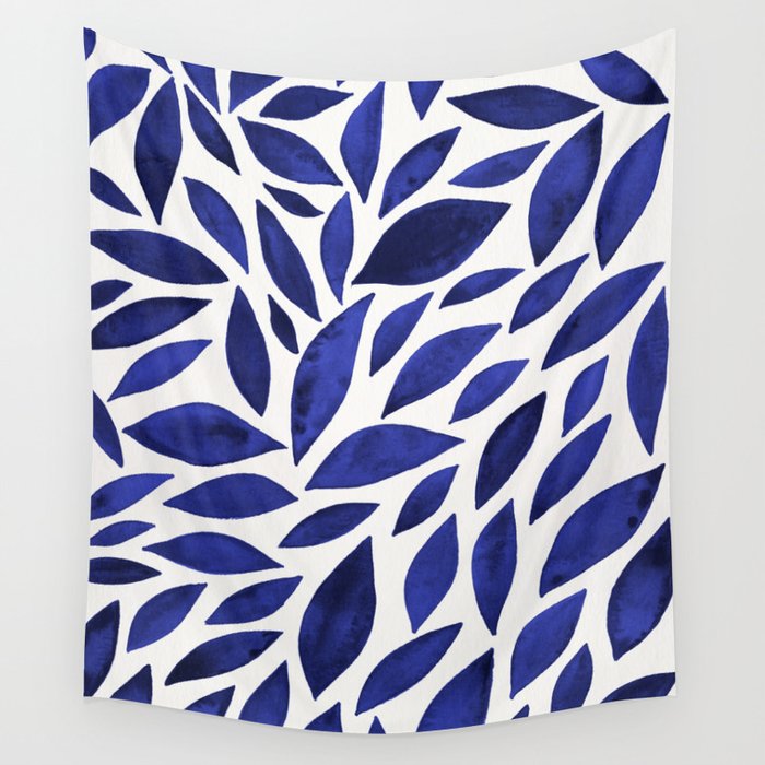 Diamond Leaves â Navy Wall Tapestry Gallery Image 4