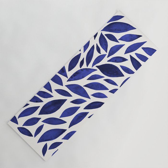 Diamond Leaves â Navy Yoga Mat Gallery Image 1