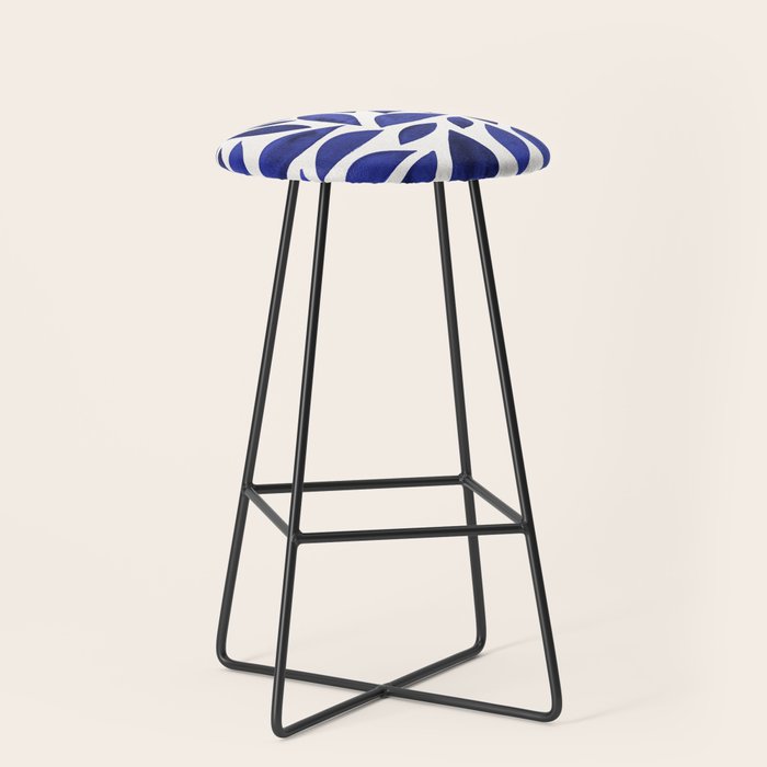 Diamond Leaves â Navy Stool Gallery Image 1