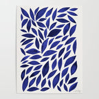 Diamond Leaves â Navy Poster Gallery Image 4