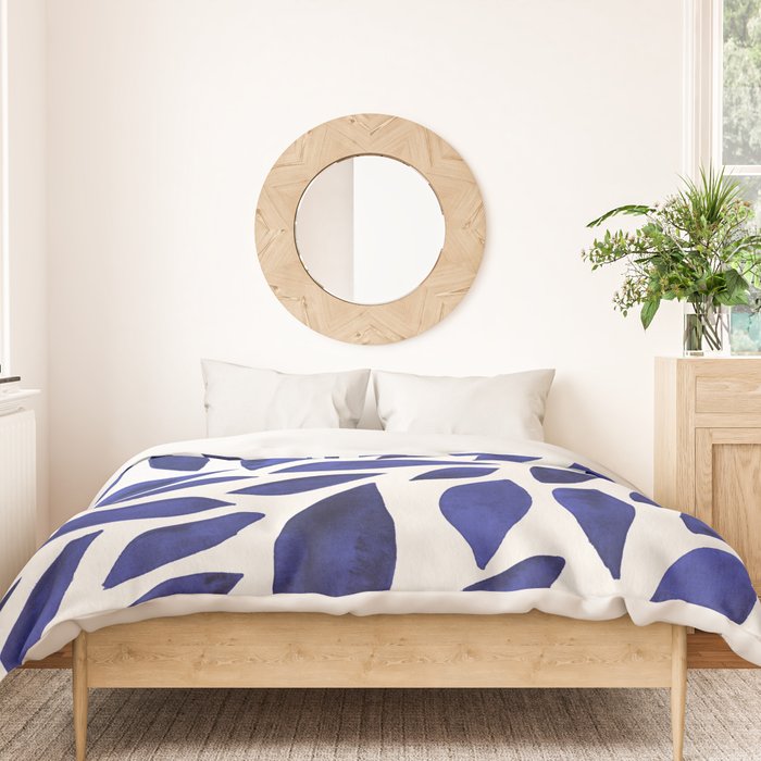 Diamond Leaves â Navy Duvet Cover Gallery Image 3
