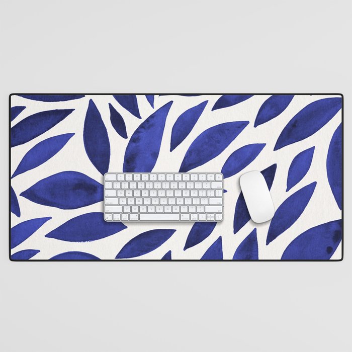Diamond Leaves â Navy Desk Mat Gallery Image 1