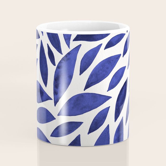 Diamond Leaves â Navy Coffee Mug Gallery Image 4