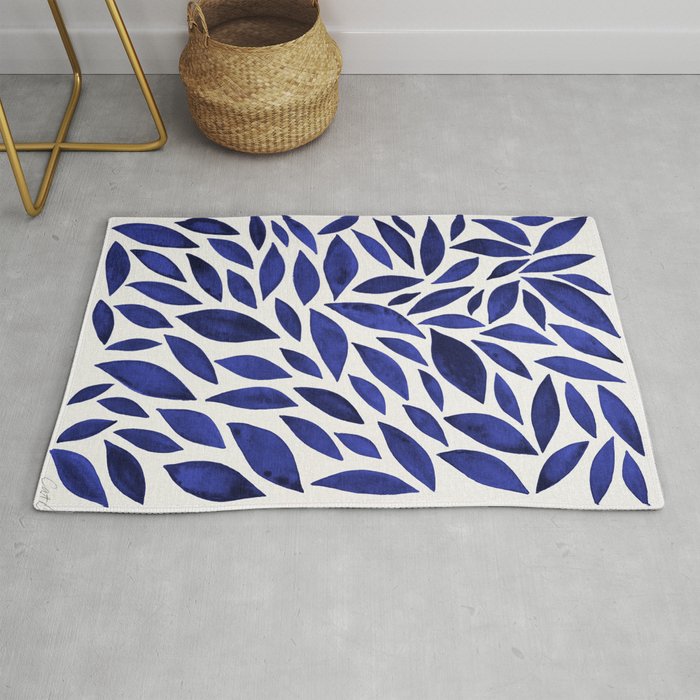Diamond Leaves â Navy Rug Gallery Image 1