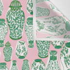 Chinoiserie Jars (Pink) Wall Tapestry Gallery Image 3