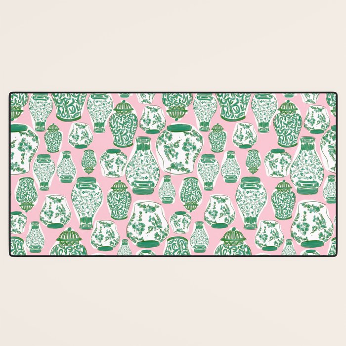 Chinoiserie Jars (Pink) Desk Mat Gallery Image 3