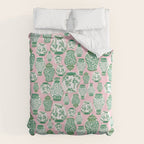 Chinoiserie Jars (Pink) Duvet Cover Gallery Image 6
