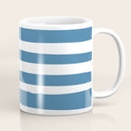 Ocean Stripes, Abstract, Blue and White, Striped Pattern Coffee Mug Gallery Image 1