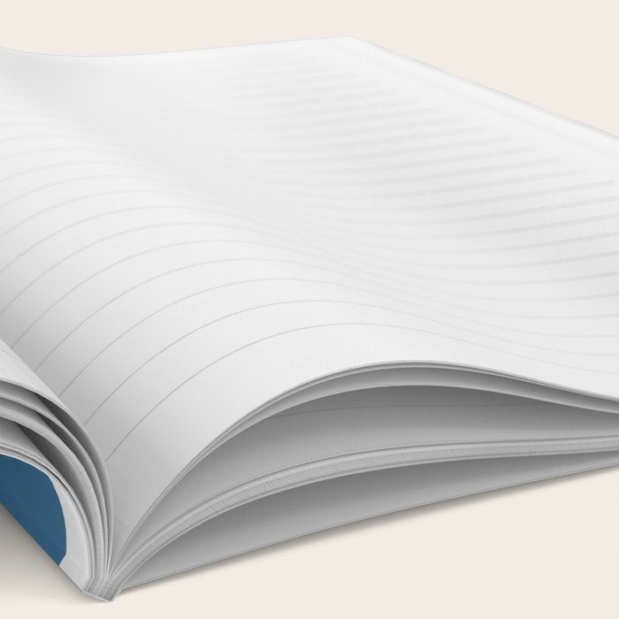Ocean Stripes, Abstract, Blue and White, Striped Pattern Notebook Gallery Image 2