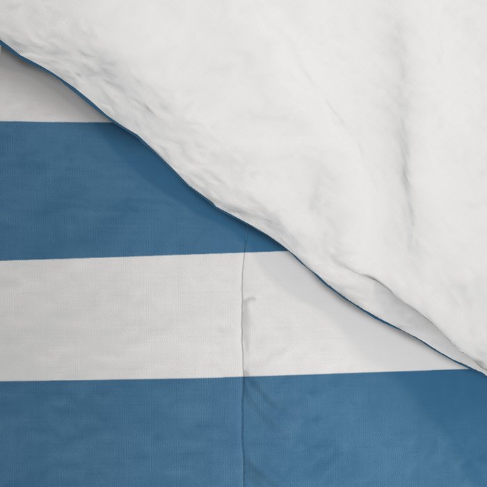 Ocean Stripes, Abstract, Blue and White, Striped Pattern Comforter Gallery Image 4
