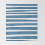 Ocean Stripes, Abstract, Blue and White, Striped Pattern Throw Blanket Gallery Image 2