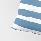 Ocean Stripes, Abstract, Blue and White, Striped Pattern Pillow Sham Gallery Image 4