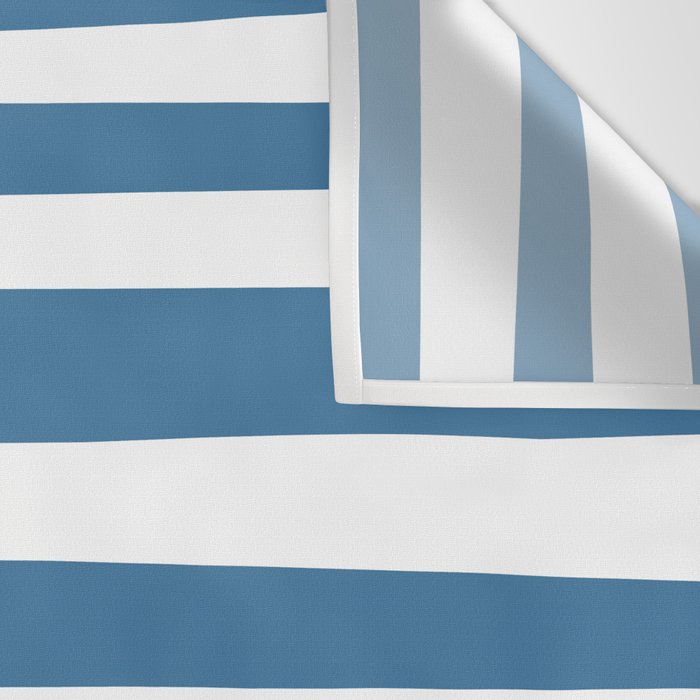 Ocean Stripes, Abstract, Blue and White, Striped Pattern Wall Tapestry Gallery Image 3