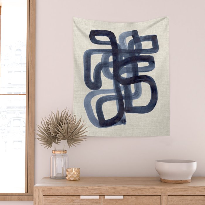 Blue Butterfly  Wall Tapestry Gallery Image 2
