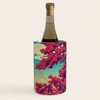 The New Year in Hisseii - Autumn Tree & Mountain by the Ocean Ukiyoe Nature Landscape in Red & Blue Wine Chiller Gallery Image 1