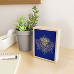 Sacred Lotus Mandala - Navy & Gold Palette Mini Art Print Gallery Image 2