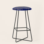 Sacred Lotus Mandala - Navy & Gold Palette Stool Gallery Image 1