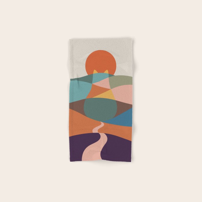 Cat Landscape 65 Bath Towel Gallery Image 1