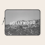 Hollywood Sign Black and White Laptop Sleeve Gallery Image 1