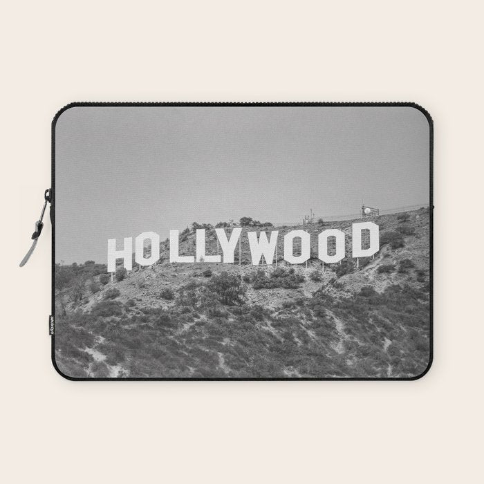 Hollywood Sign Black and White Laptop Sleeve Gallery Image 1