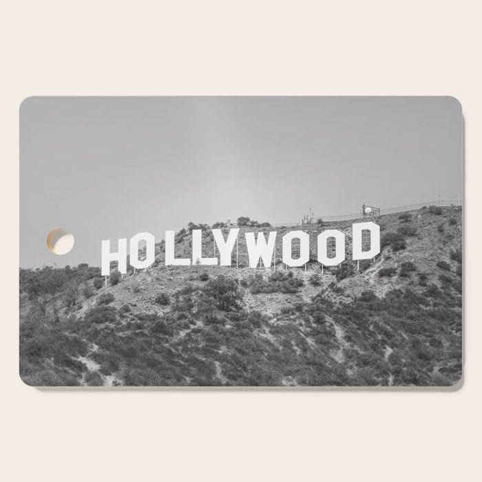Hollywood Sign Black and White Cutting Board Gallery Image 1