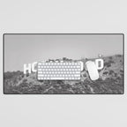 Hollywood Sign Black and White Desk Mat Gallery Image 1