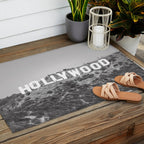 Hollywood Sign Black and White Outdoor Rug Gallery Image 2
