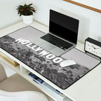 Hollywood Sign Black and White Desk Mat Gallery Image 2