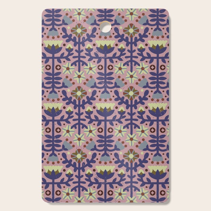 Playful Folk Floral Cutting Board Gallery Image 1