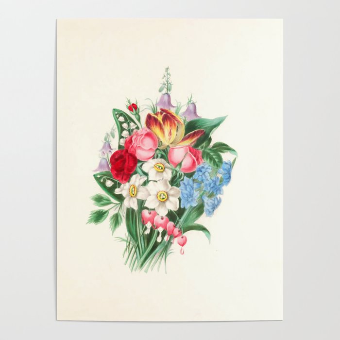  Flowers by Clarissa Munger Badger, "Floral Belles," 1866 (benefitting The Nature Conservancy) Poster Gallery Image 4