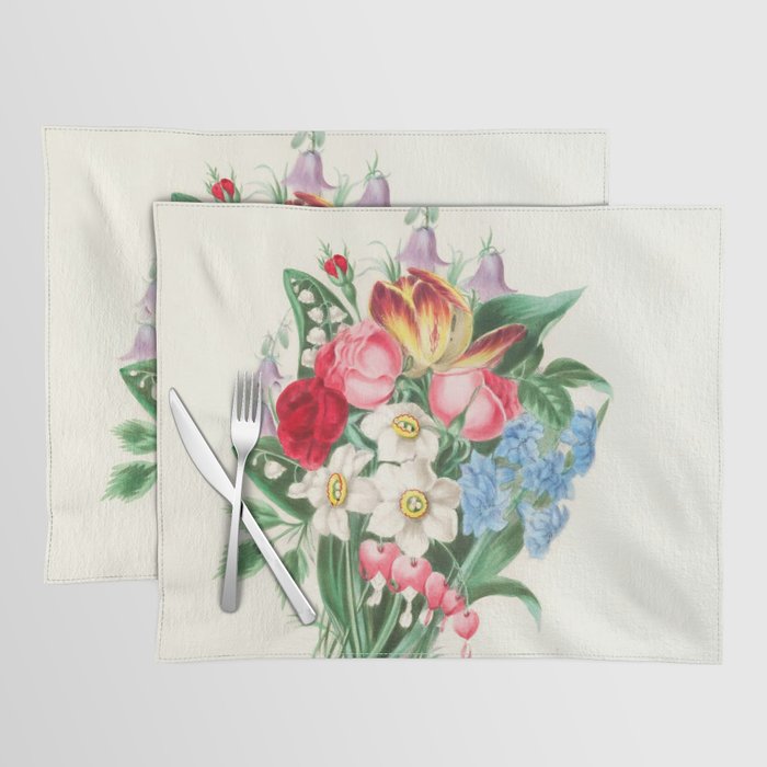  Flowers by Clarissa Munger Badger, "Floral Belles," 1866 (benefitting The Nature Conservancy) Placemat Gallery Image 1