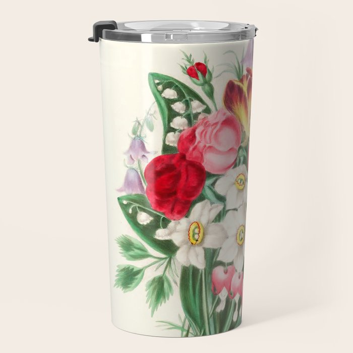  Flowers by Clarissa Munger Badger, "Floral Belles," 1866 (benefitting The Nature Conservancy) Travel Mug Gallery Image 3